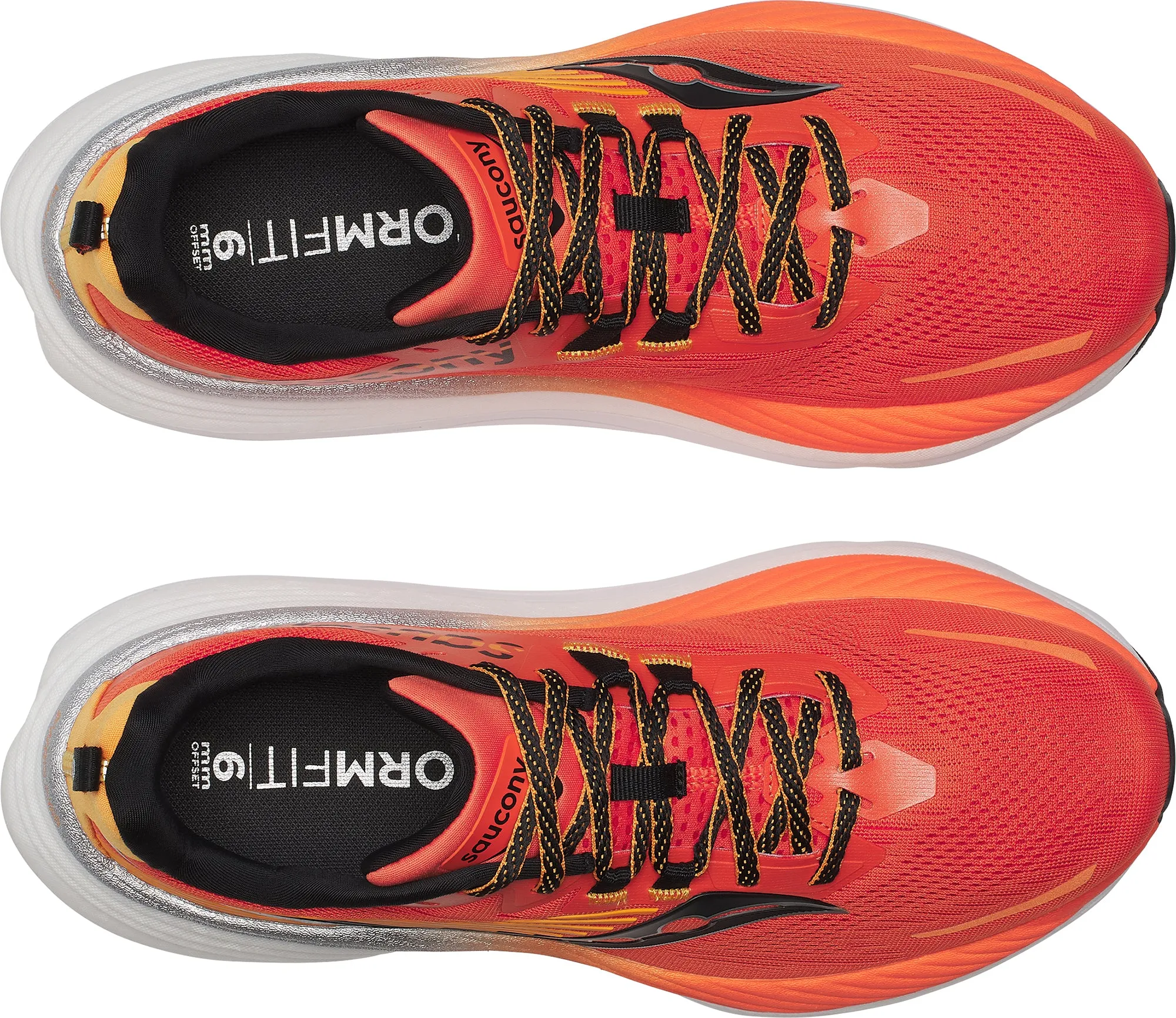 Saucony Hurricane 24 Mens Running Shoes - Orange Cotton Touch
