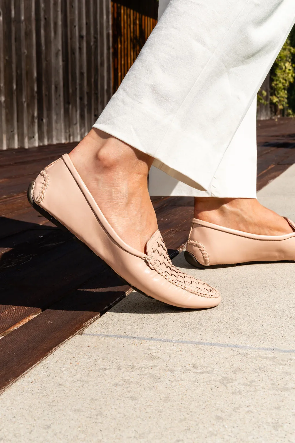 Kelly Woven Driving Moccasin High Quality Strong Stitching