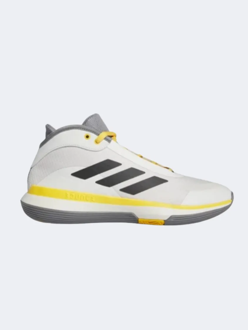 Adidas Bounce Legends Men Basketball Shoes White/Black/Yellow Heat Dissipating Design