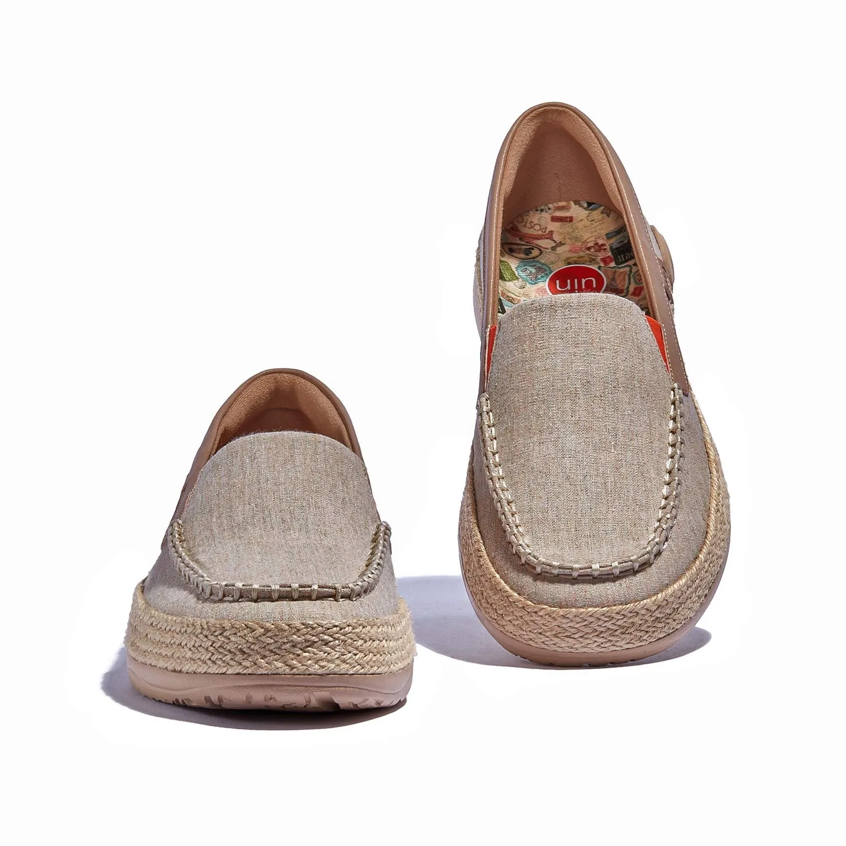 Walkable Fit Flat Sole Khaki Brown Marbella V Women