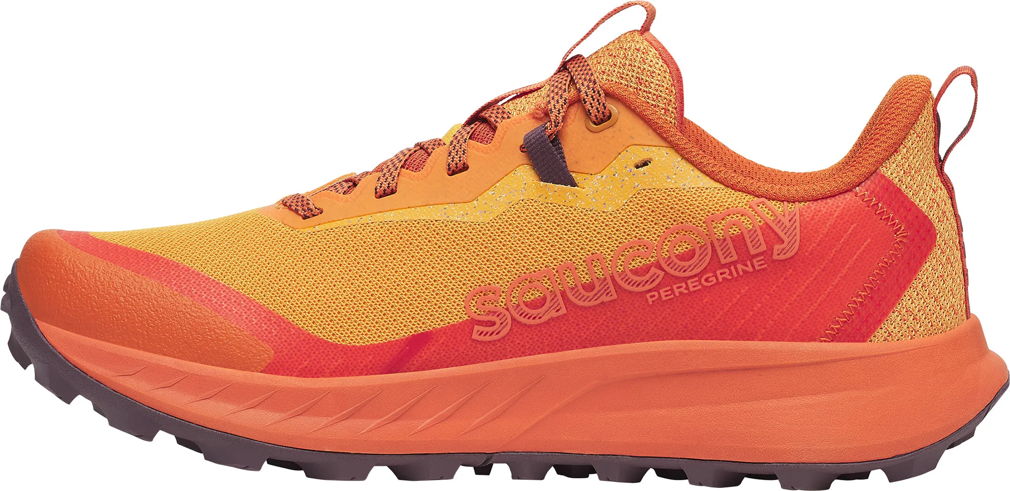 Saucony Peregrine 15 Mens Trail Running Shoes - Orange Knitted Warm