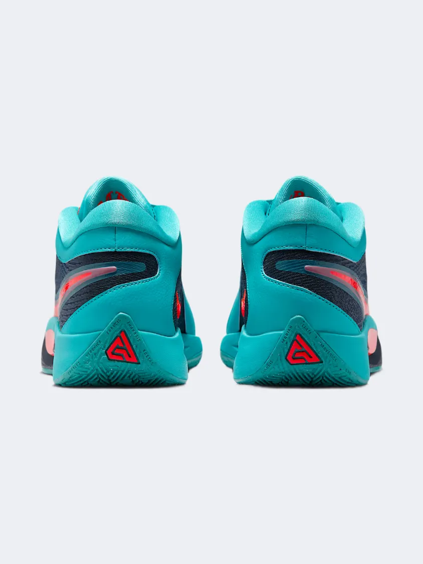 Ankle Stability Sneakers Zip Up Nike Giannis Freak 6 Men Basketball Shoes Cactus/Obsidian