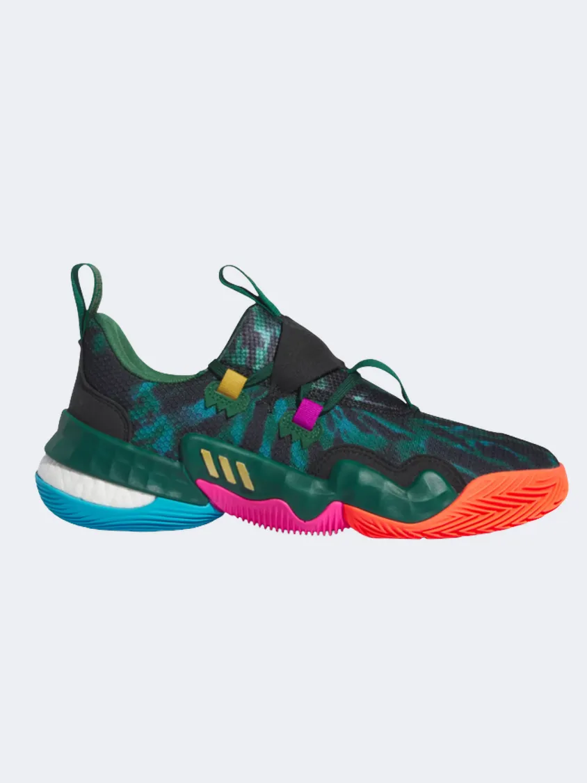 Adidas Trae Young 1 Men Basketball Shoes Dark Green/Black Impact Zone Support Torsional Rigidity