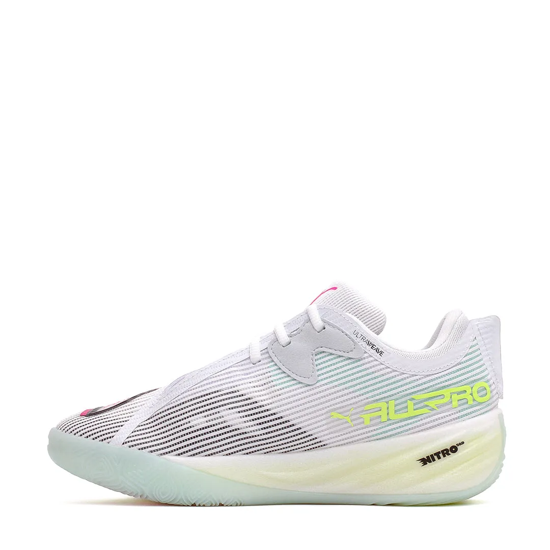 Shock Absorption Technology Lightweight Midsole Foam Puma Basketball Men All-Pro Nitro 2 White Mint Melt 311521-01