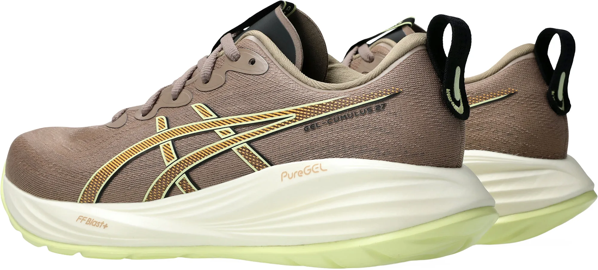 Asics Gel Cumulus 27 Mens Running Shoes - Brown Media Pop Bright Gold