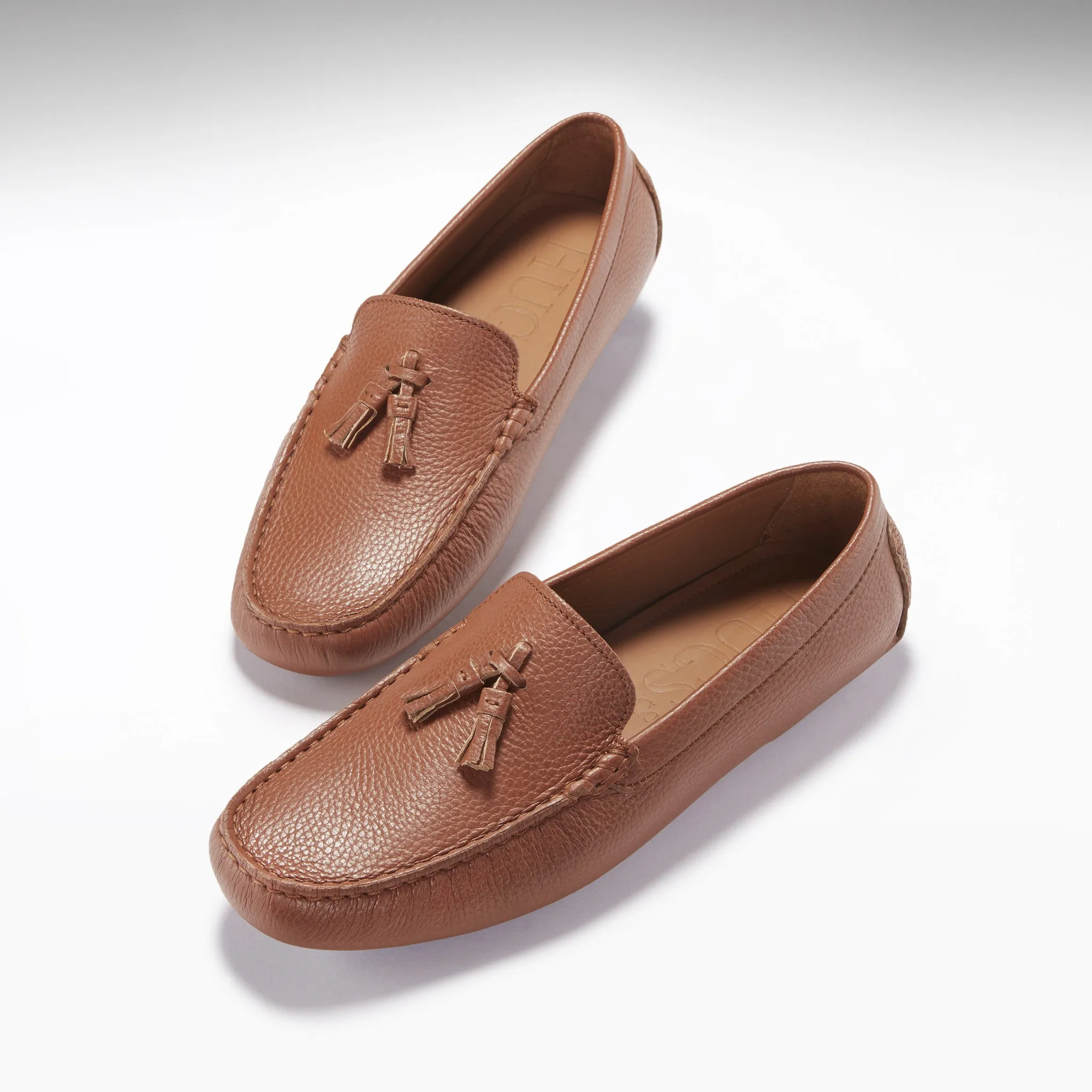Soft Pace Tasselled Driving Loafers, tan grain leather