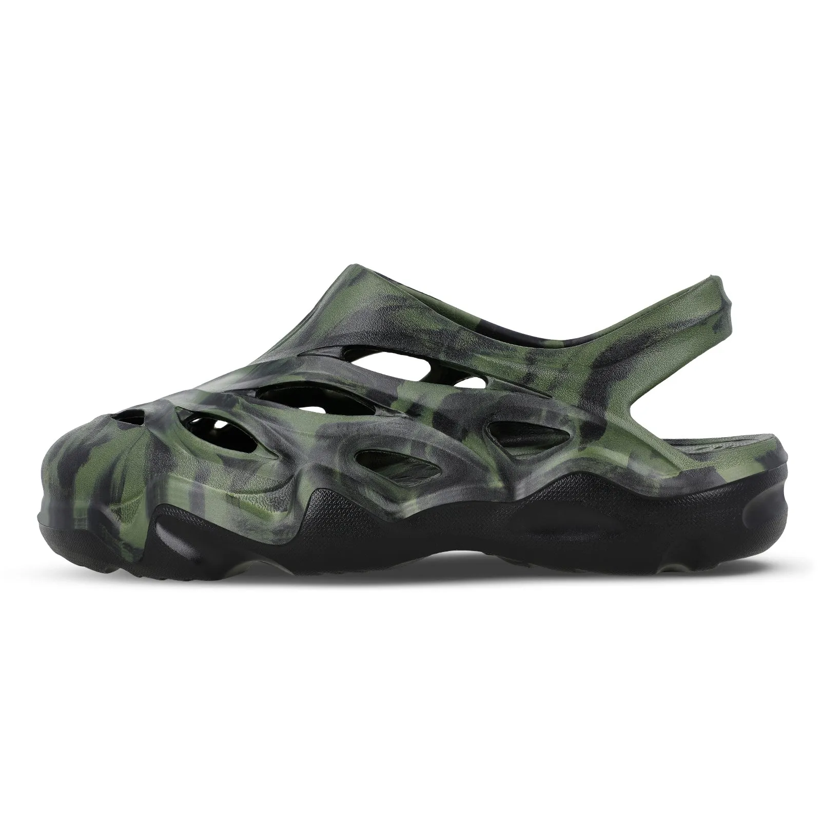 Men's Super Clogs - WC4834 Black green Hiking Urban Casual