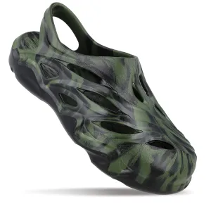 Casual Step Vacation Flip-flops Men's Super Clogs - WC4834 Black green