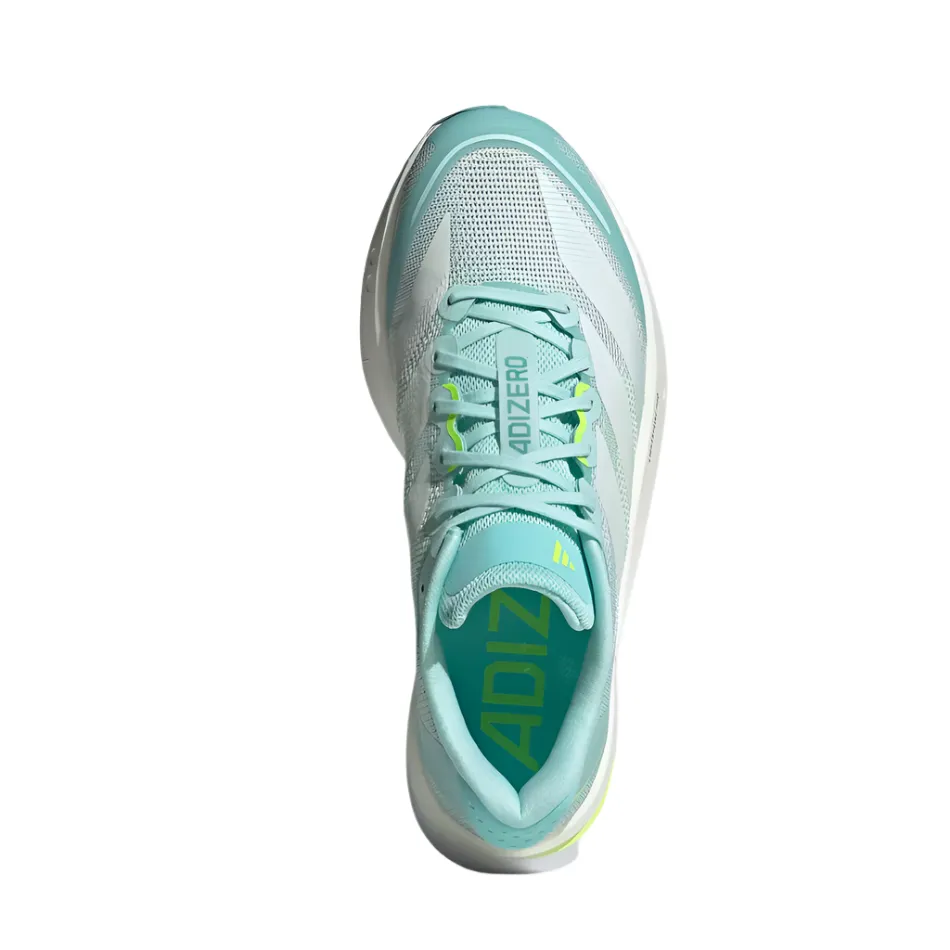 Adidas Women's Boston 13 Running Shoes in Semi Flash Aqua/Zero Metalic/Lucid Lemon AW25 multi - surface shoes speed drills