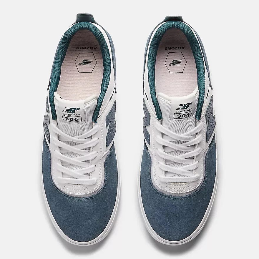 New Balance Numeric 306 Jamie Foy Skateboard Shoe - Vintage Indigo With White Street Comfort Flat Step