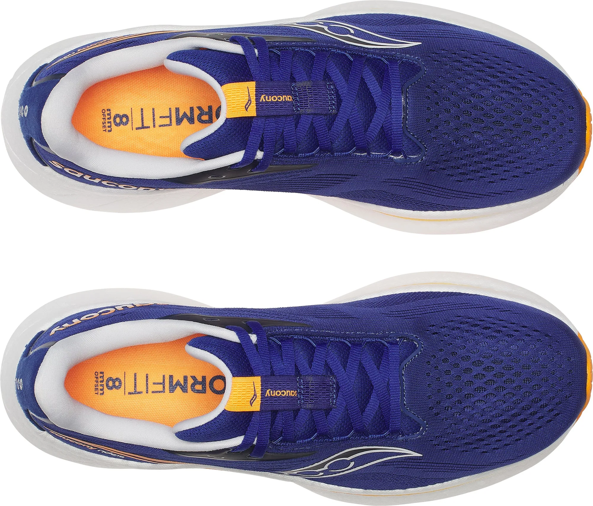 Saucony Ride 18 Mens Running Shoes - Blue Silver Shine Active Day