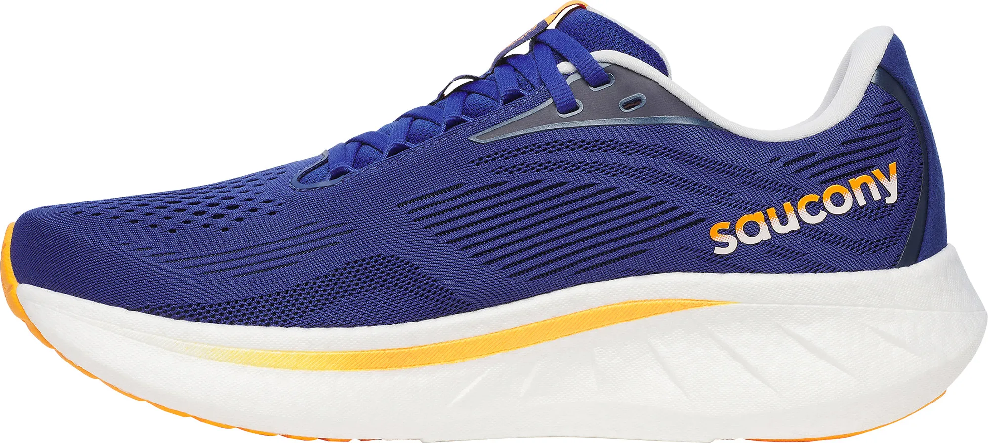 Saucony Ride 18 Mens Running Shoes - Blue Toe Protection Action Ready