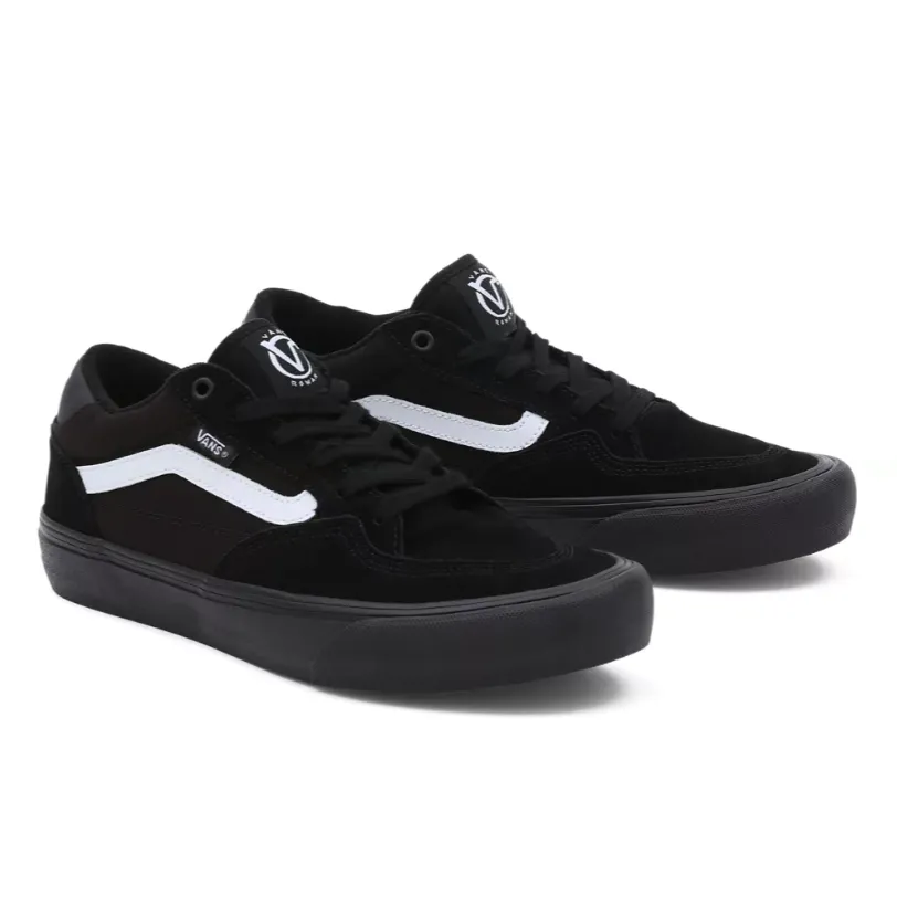 Lifestyle Fit Performance Ready Vans Rowan Skate Shoes Black/Black/White