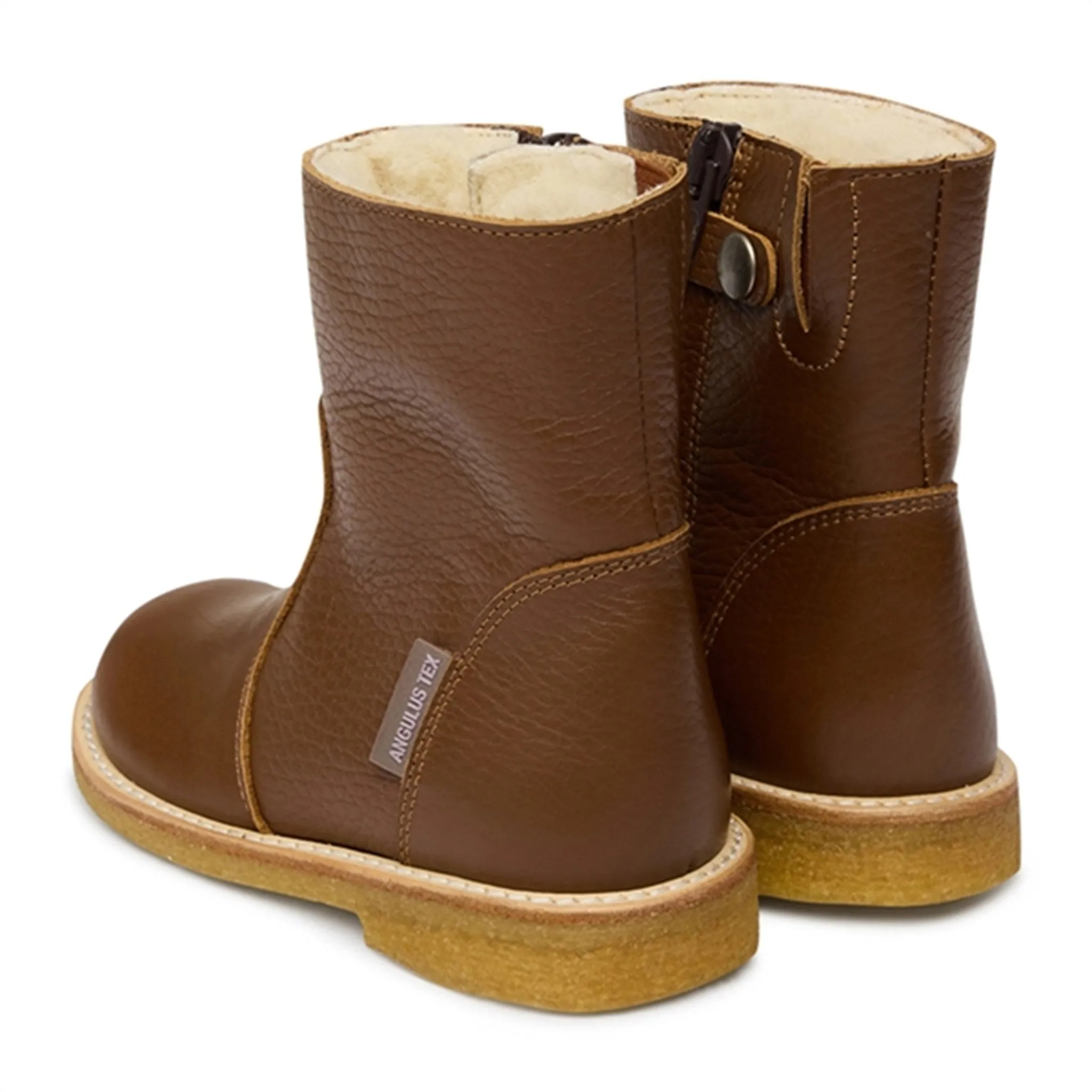 Angulus Basic Tex Boots w Zipper Cognac Snow Winter Expedition Gear