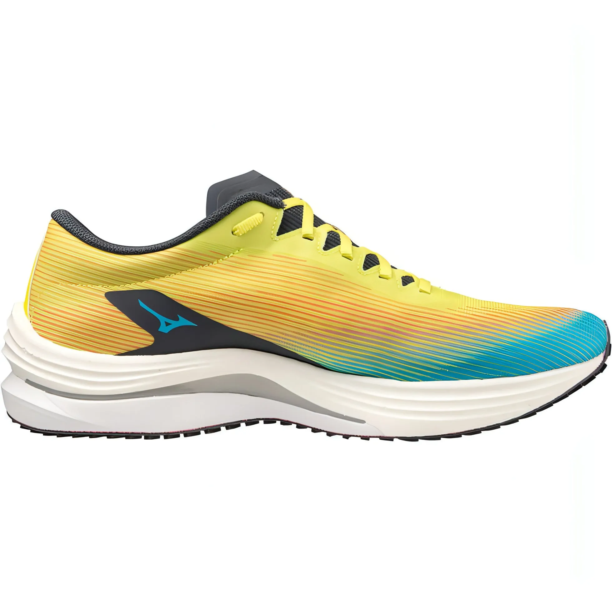 Mizuno Wave Rebellion Flash Mens Running Shoes - Yellow Red Glow Wardrobe Base