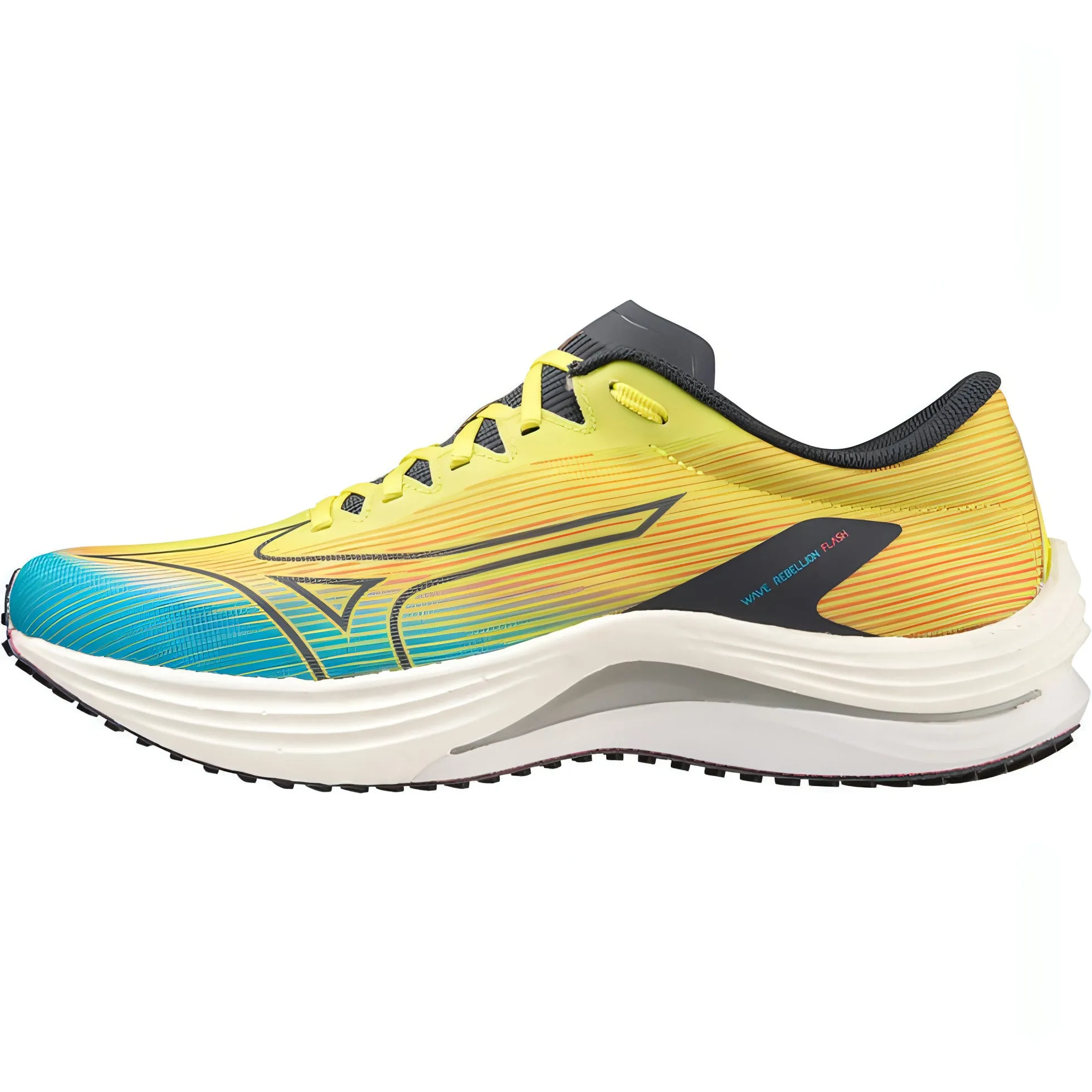 Mizuno Wave Rebellion Flash Mens Running Shoes - Yellow Spring Jump