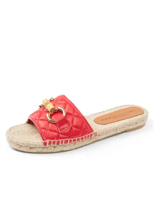 Cloud Walk Plain Finish Veronica Quilted Flat Espadrille