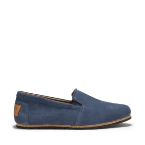 Slide Step Tyre Sole Espadrilles, denim blue suede