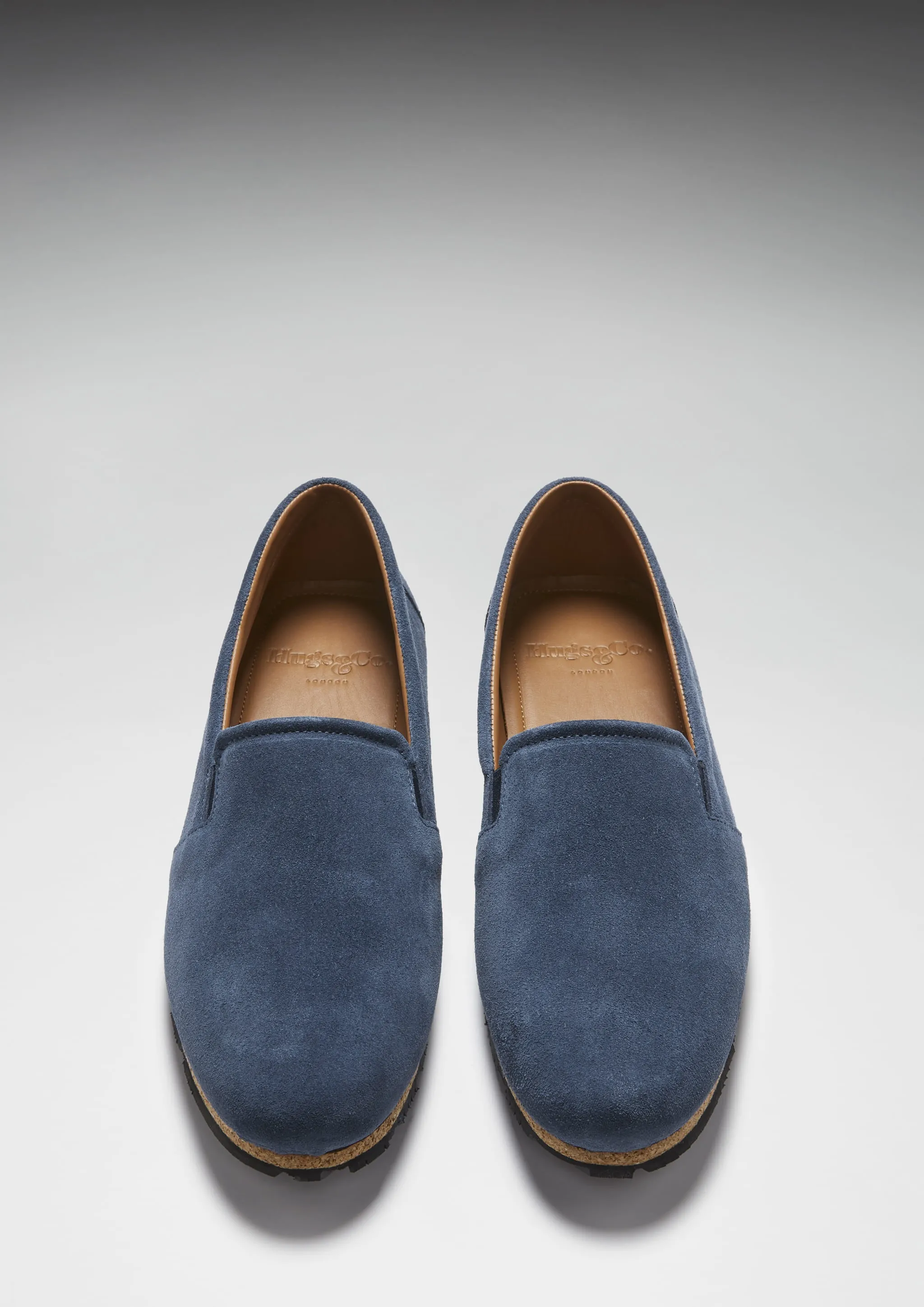Tyre Sole Espadrilles, denim blue suede Hot Weather Sunrise Path