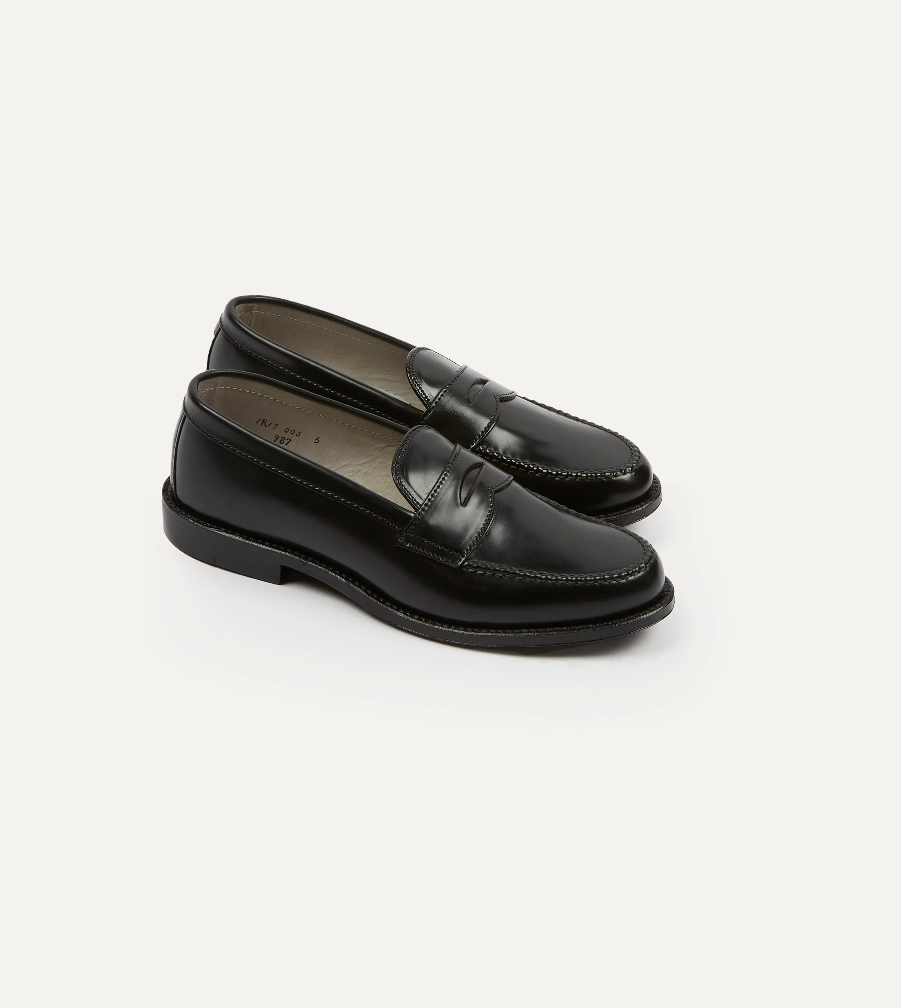 Alden Black Cordovan Handsewn Leisure Loafer Street Cool