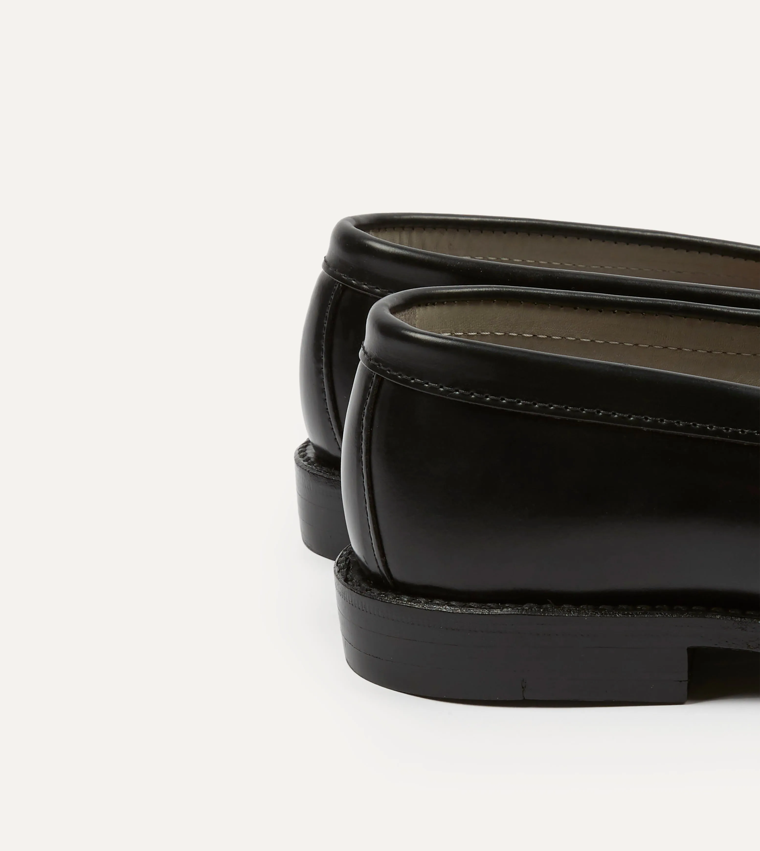 Alden Black Cordovan Handsewn Leisure Loafer Comfort Enhancement Peak Step