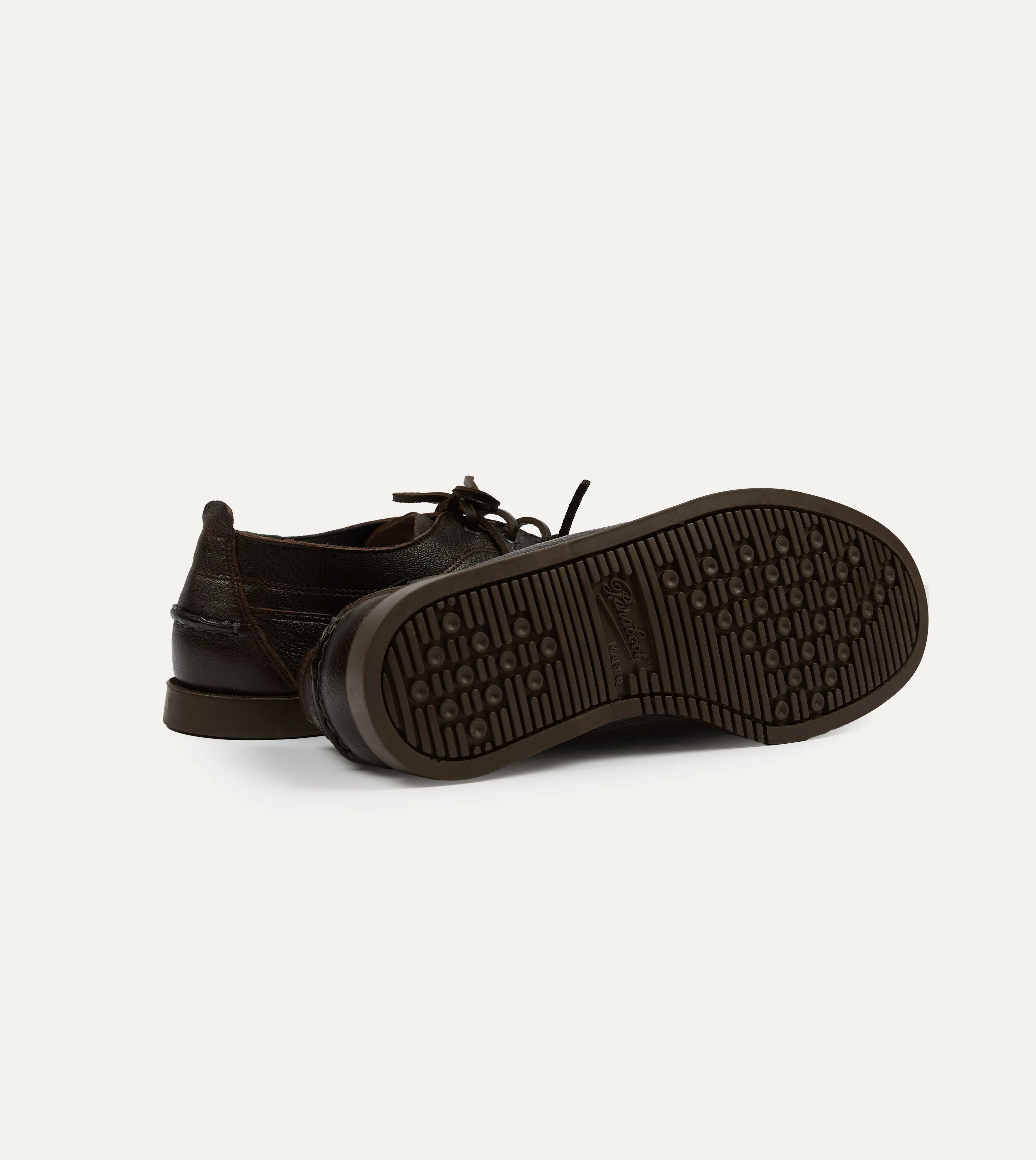 Paraboot for Drake's Malibu Brown Deer Leather Boat Shoe Foam Lining Running Errands Urban Sleek
