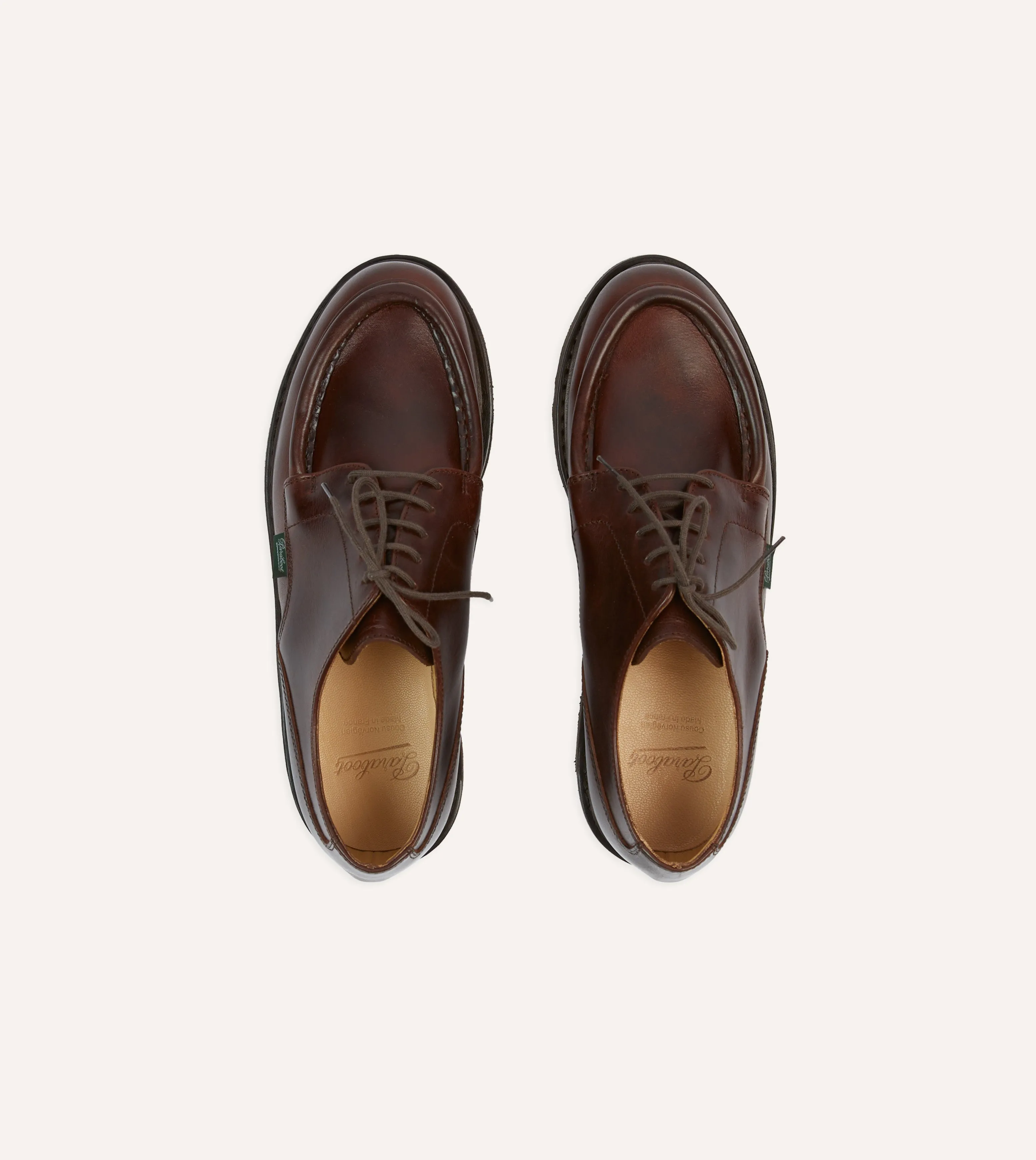 Paraboot Villandry Brown Calf Leather Derby Shoe New York