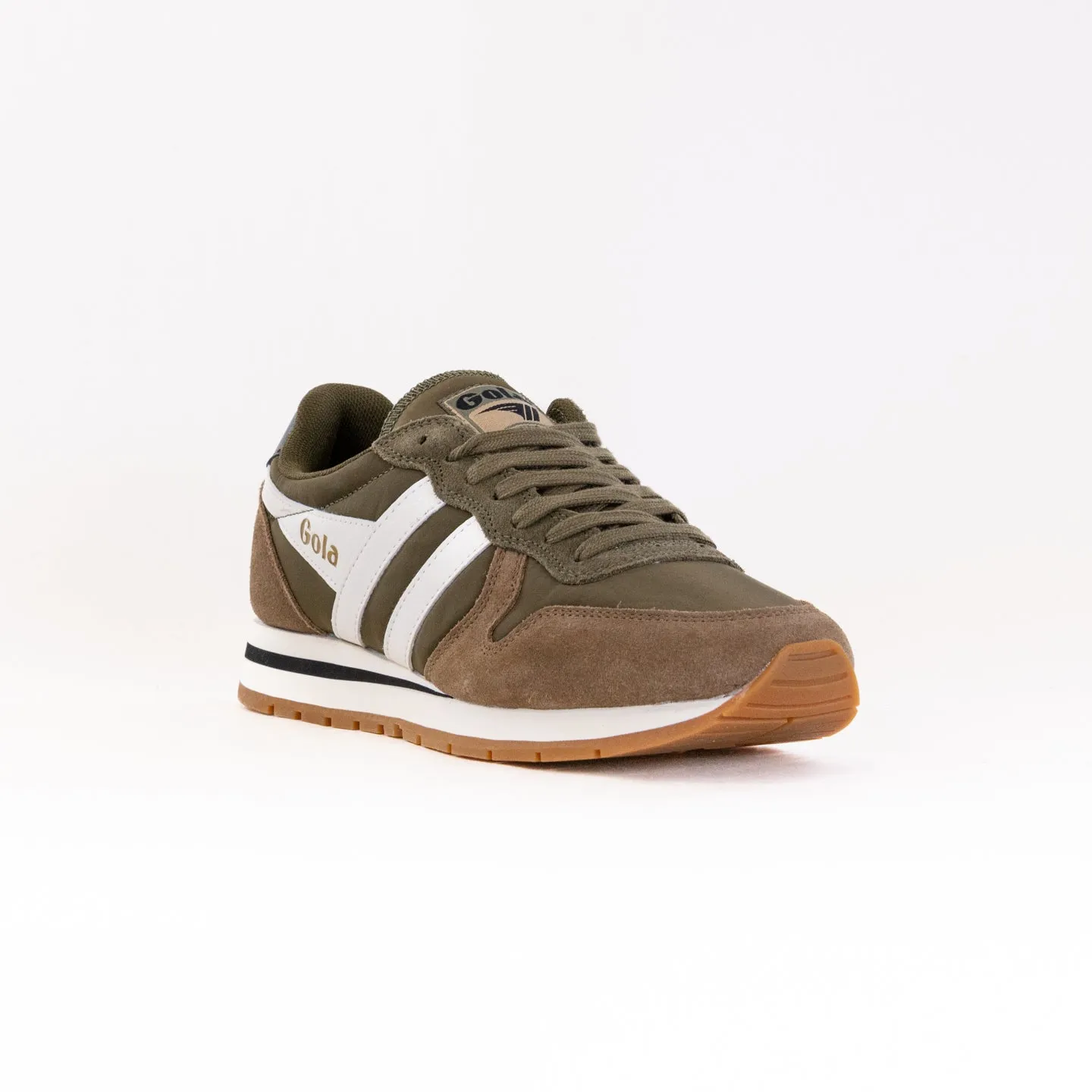 Gola Classics Daytona Chute Sneaker (Men's) - Khaki/Tobacco/Off White Wide toe box