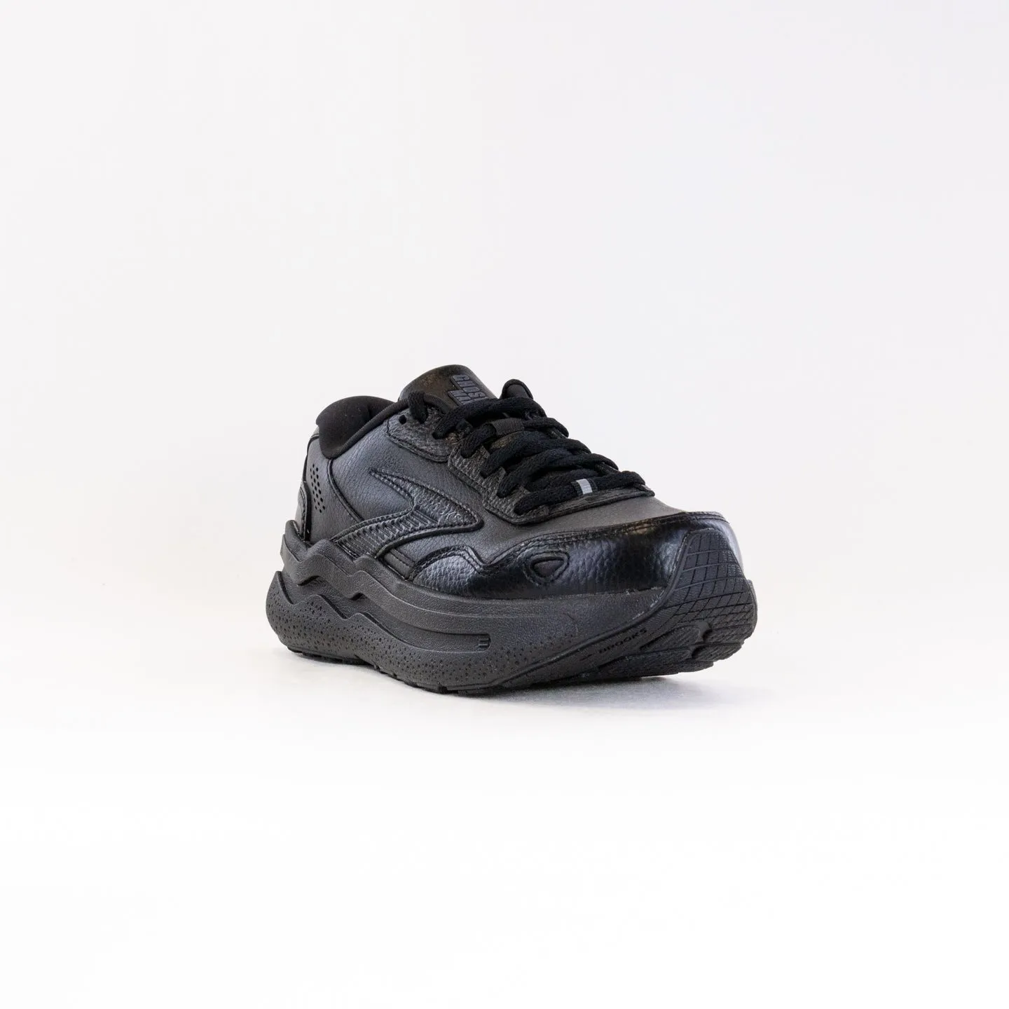 Brooks Ghost Max Leather (Men's) - Black/Black Breathable