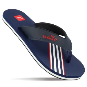 Fit Ease Walkaroo Men Striped Thong Flip-Flop  - WC4220 Blue white