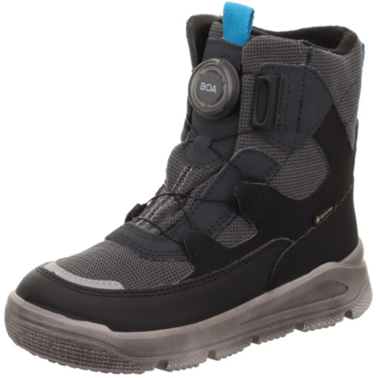 Superfit Black/Light Grey Mars Boots With Warm Lining Snow Winter Outdoor Gear Snow Hiking Trek