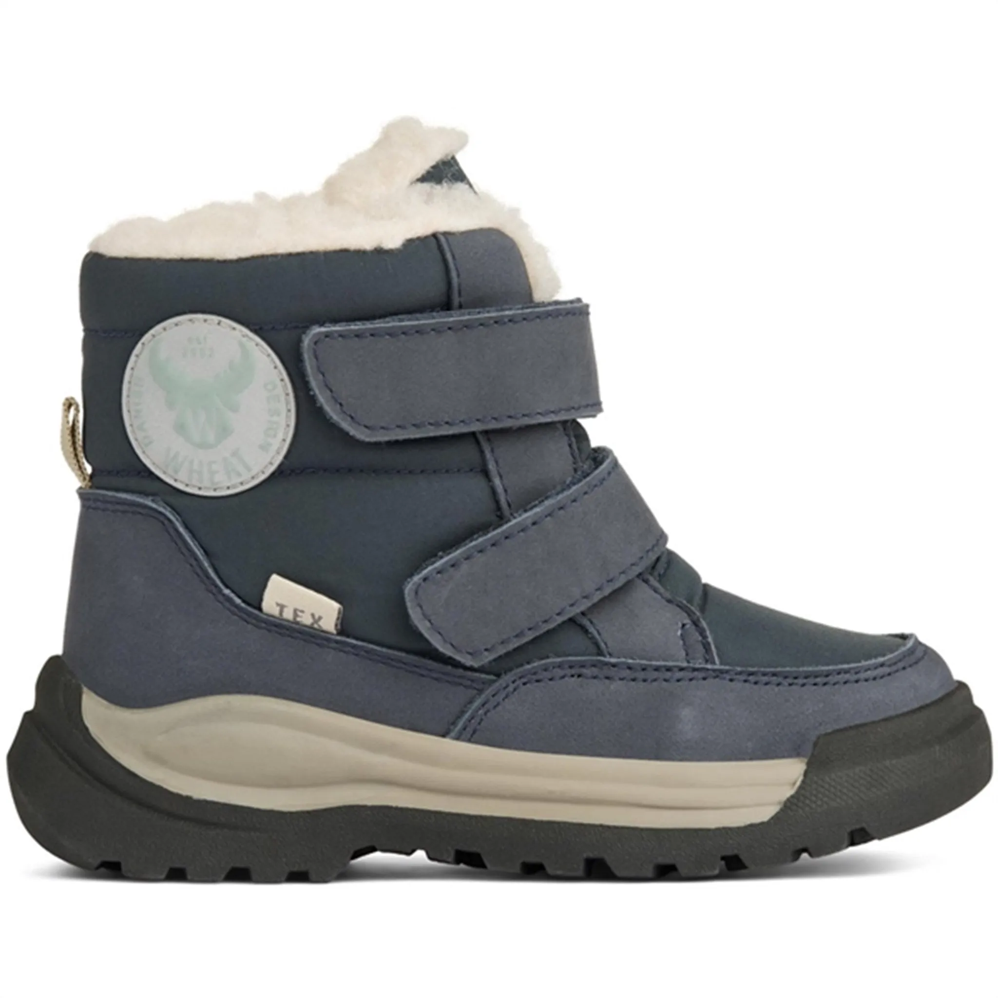 Wheat Winter Boots Millas Double Velcro Tex Navy Snow Ice Hike Arctic Protection