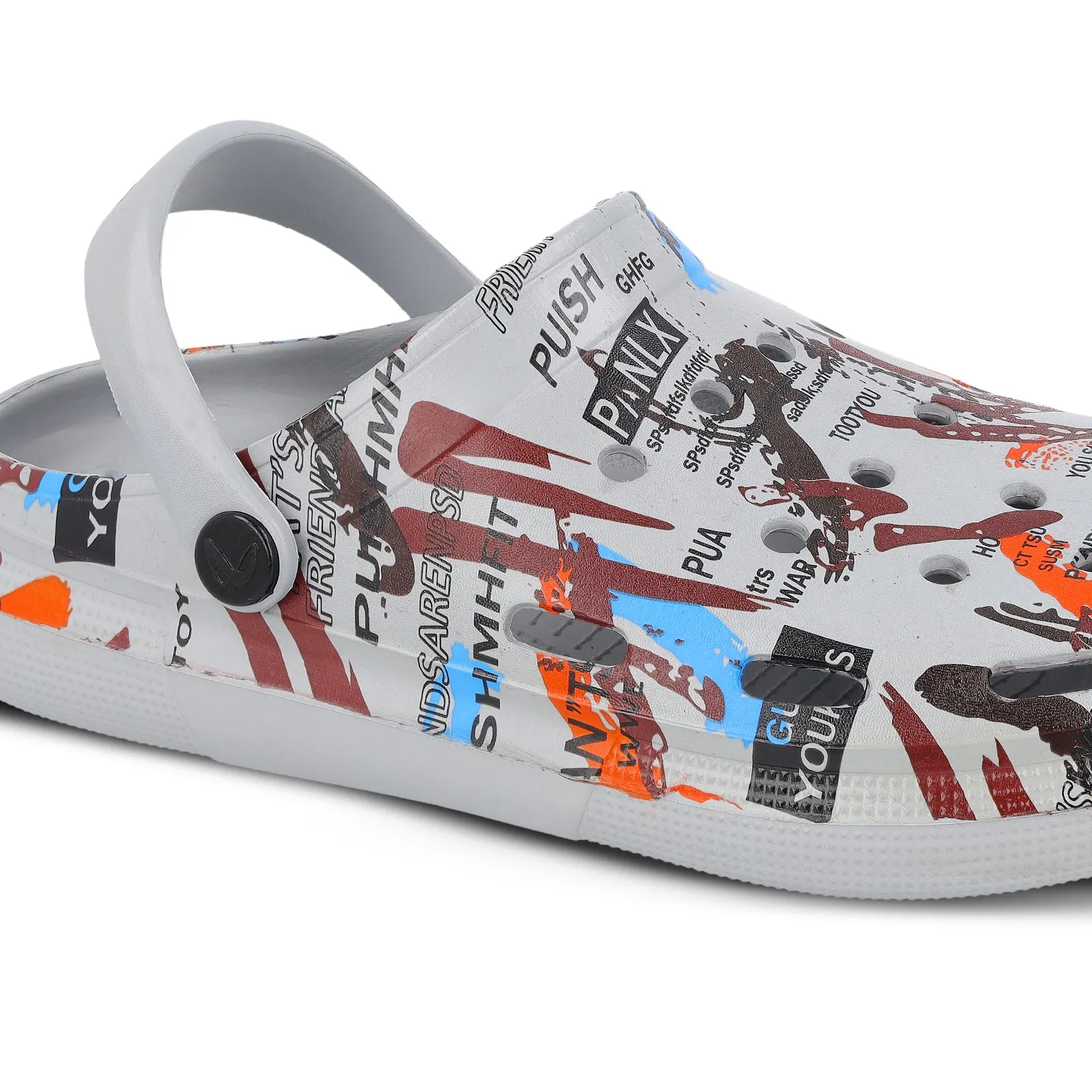 Men's Clogs  - WC8824 Light Grey dry surface