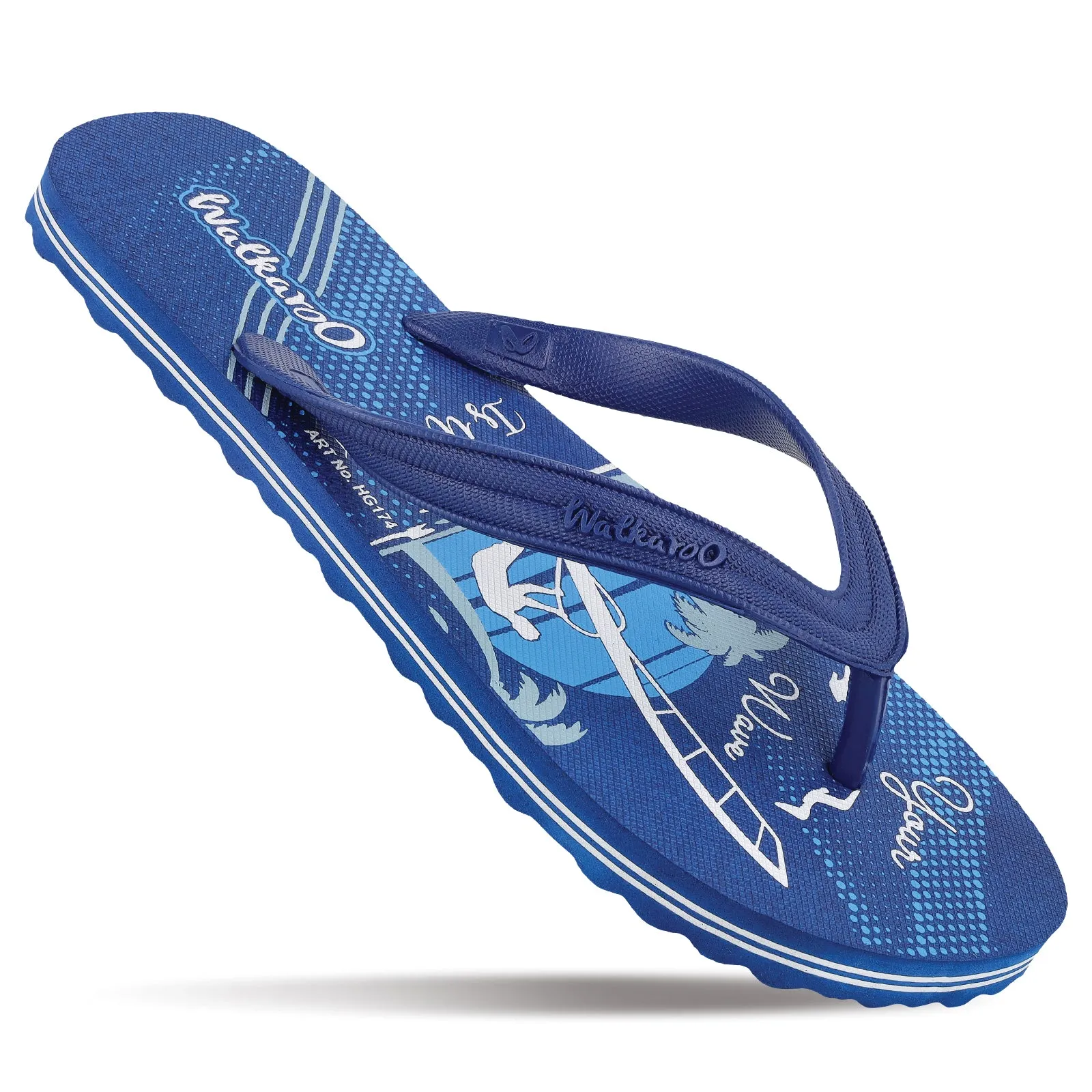 Quick Beach Gear Men's Hawai Slippers - HG174 NavyBlue White