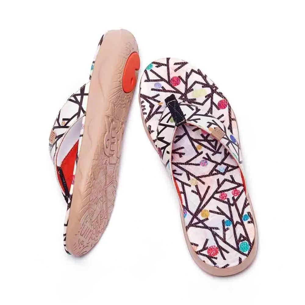 Foot Love Anti Slip Branches Women Majorca Flip Flops
