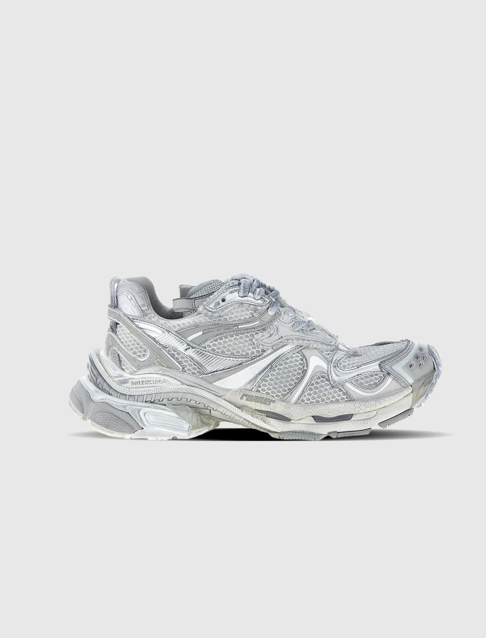 Light Step Bold Neon RUNNER 2 LEATHER "WHITE/SILVER/GREY"