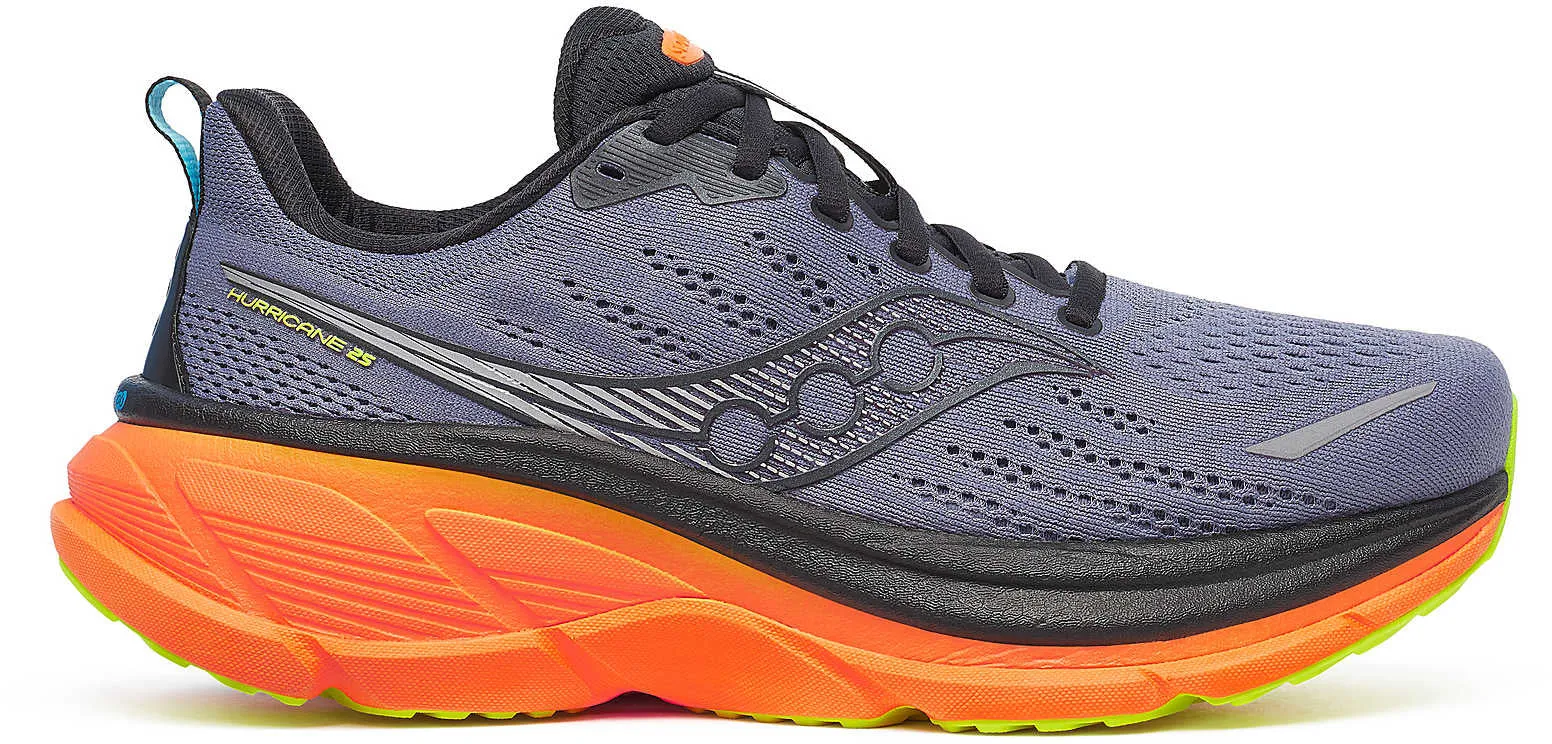 Saucony Hurricane 25 Mens Running Shoes - Grey Memory Foam Airport Travel Lace Up Style