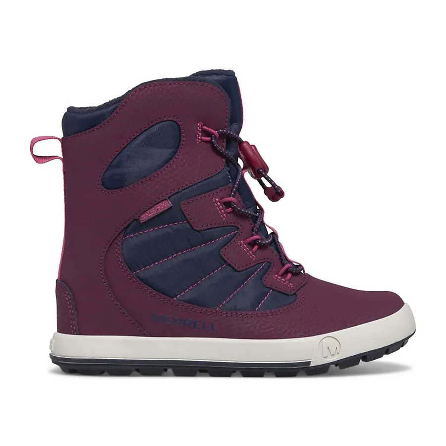 Snow Trail Shoes Snow Footwear Gear Merrell Navy/Berry Snow Bank 4.0 Children??s/Youth Waterproof Snow Boot