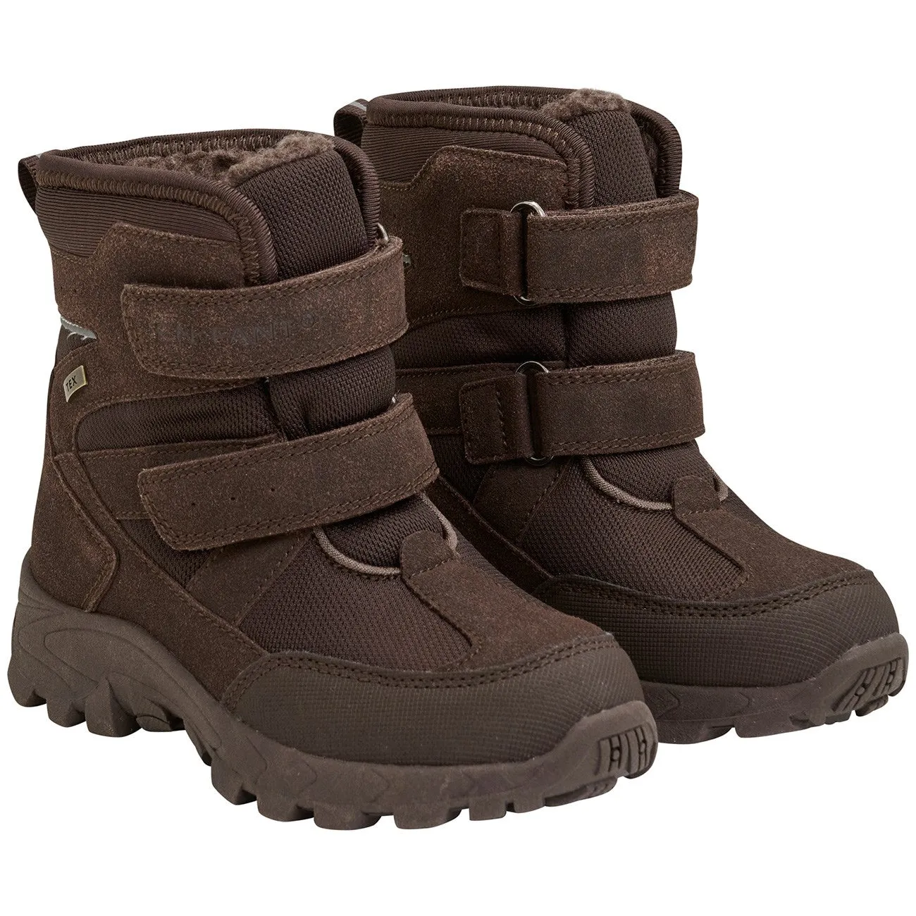 En Fant Chocolate Brown Winter Boots Velcro TEX Teen