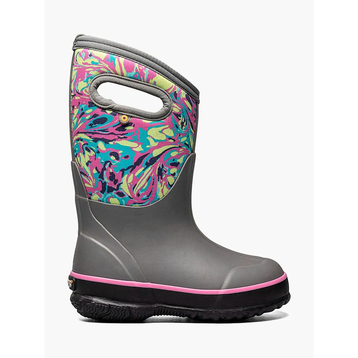 BOGS Grey Multi Winter Marble Classic Boots Snow Outdoor Trek