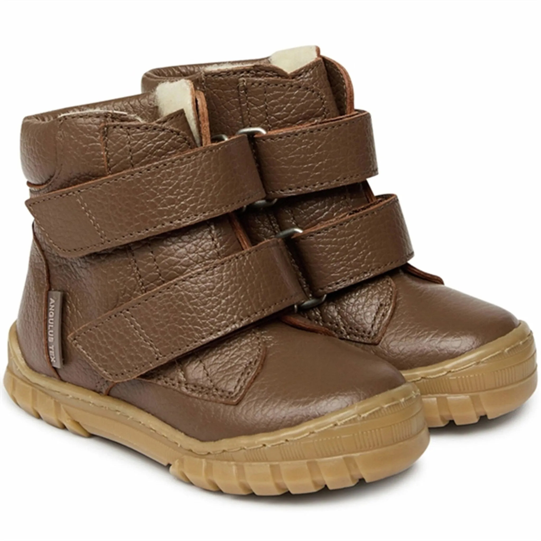 Snow Coverage Boots Travel Footwear Angulus Beginner Tex Boots w Velcro Walnut