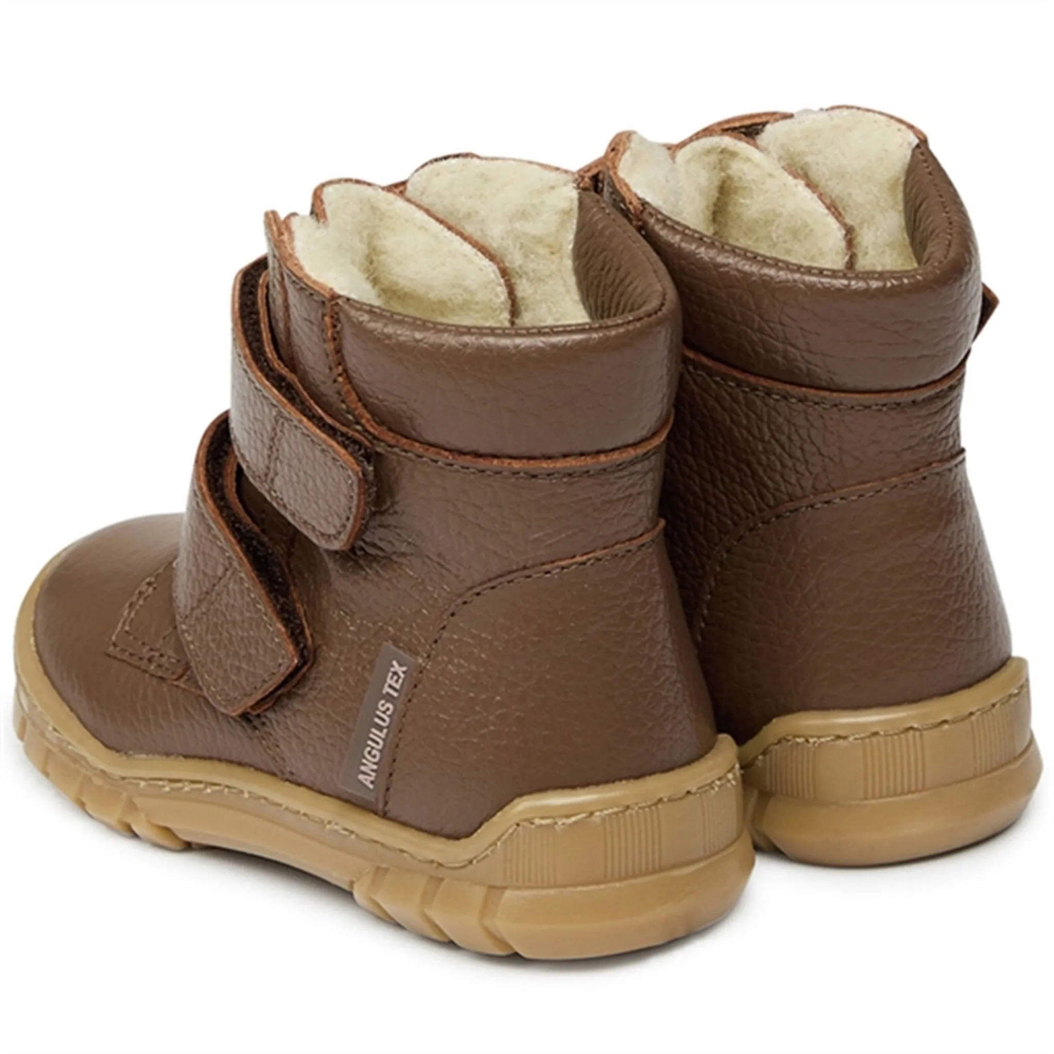 Angulus Beginner Tex Boots w Velcro Walnut Snow Footwear Gear Heavy Snow Conditions