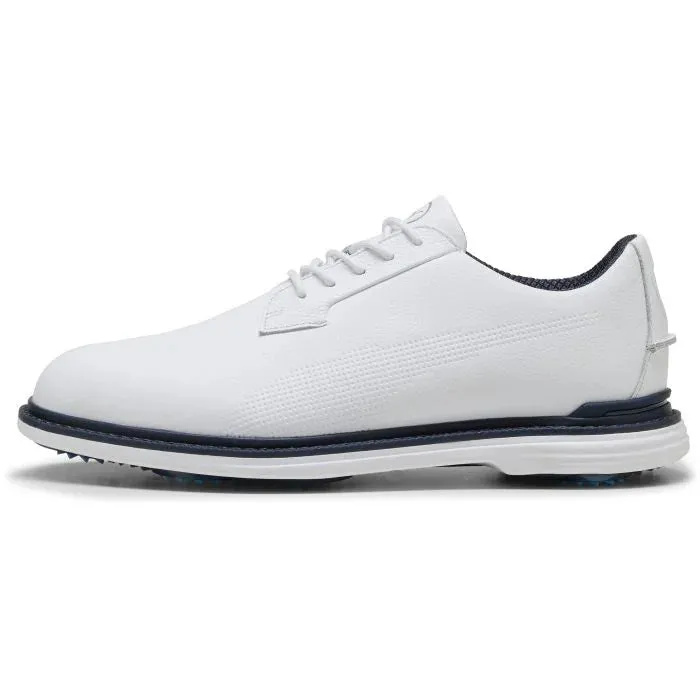 Support System Course Power PUMA ROYALE Golf Shoes 2025 - Puma White/Deep Navy/Team Light Blue