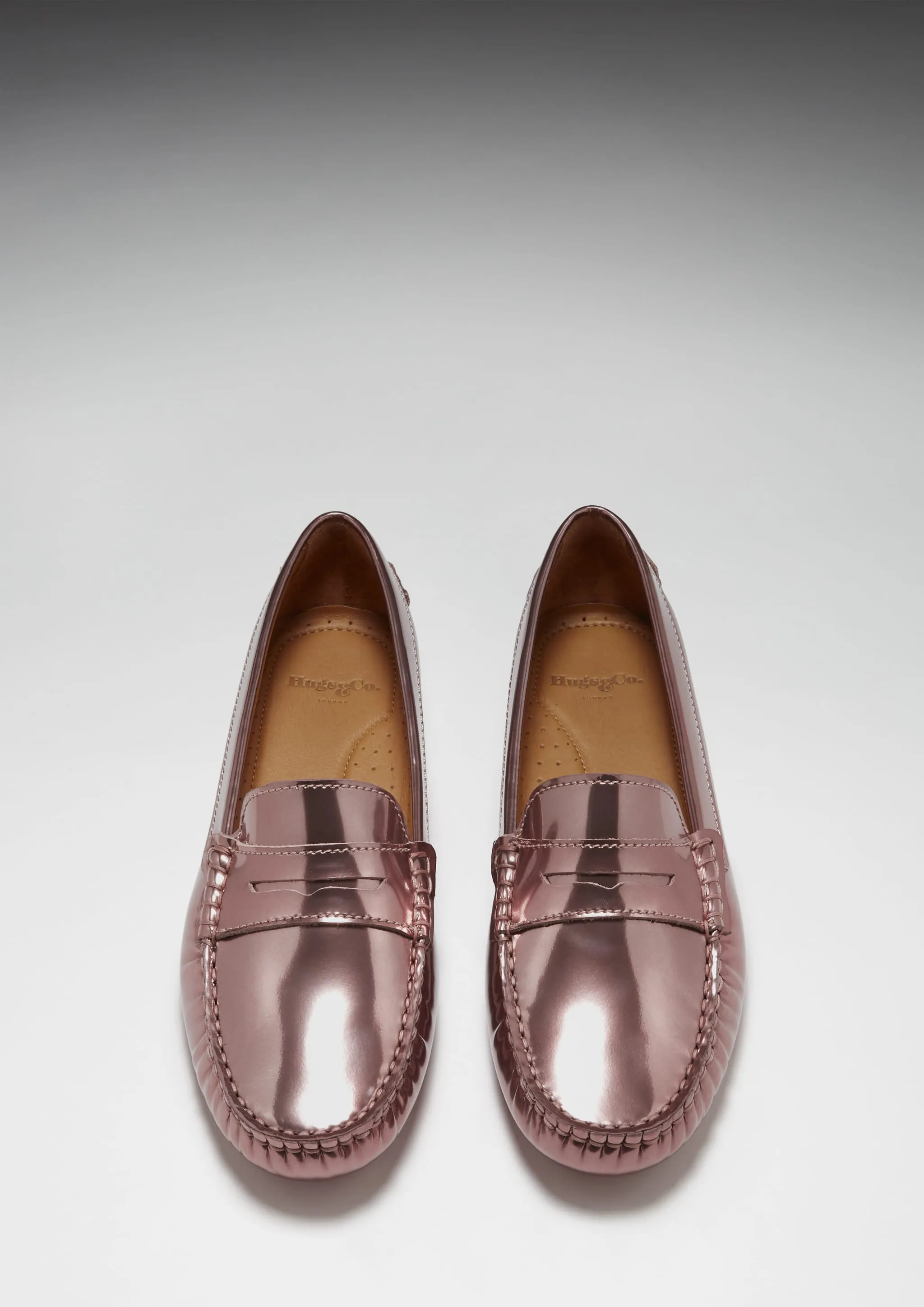 Women's Penny Driving Loafers, rose gold patent leather City Prep Professional Edge