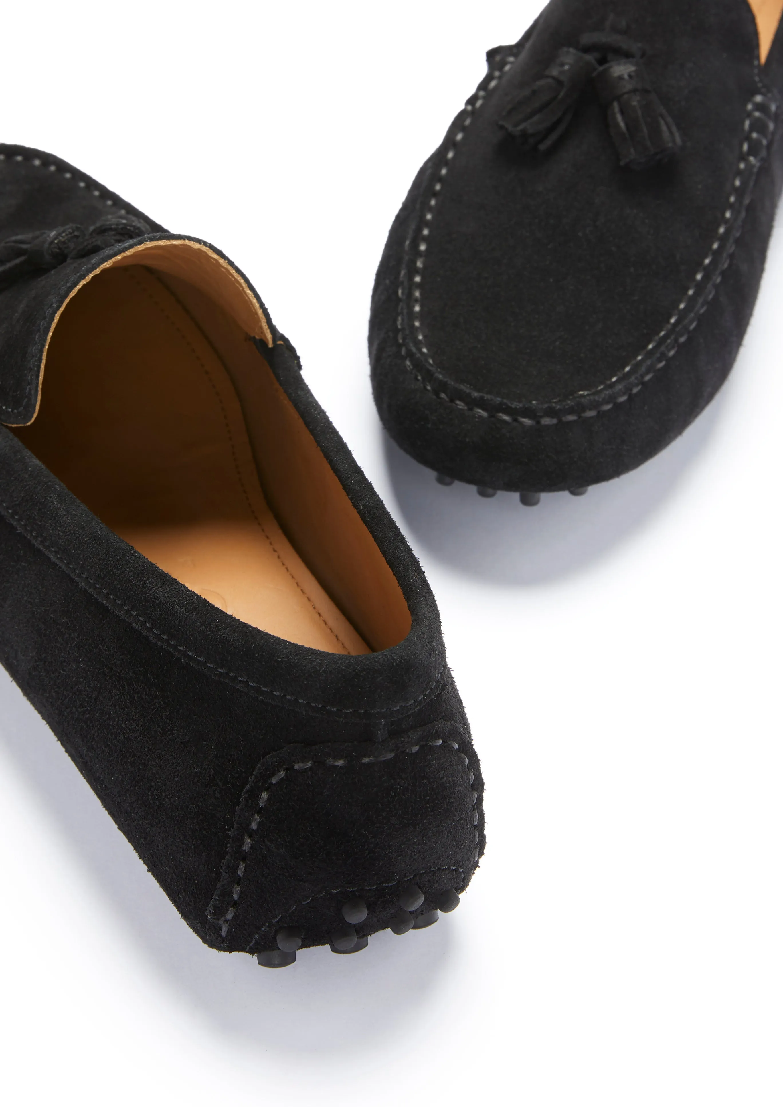 Tasselled Driving Loafers, black suede All Daywear Smart Flow