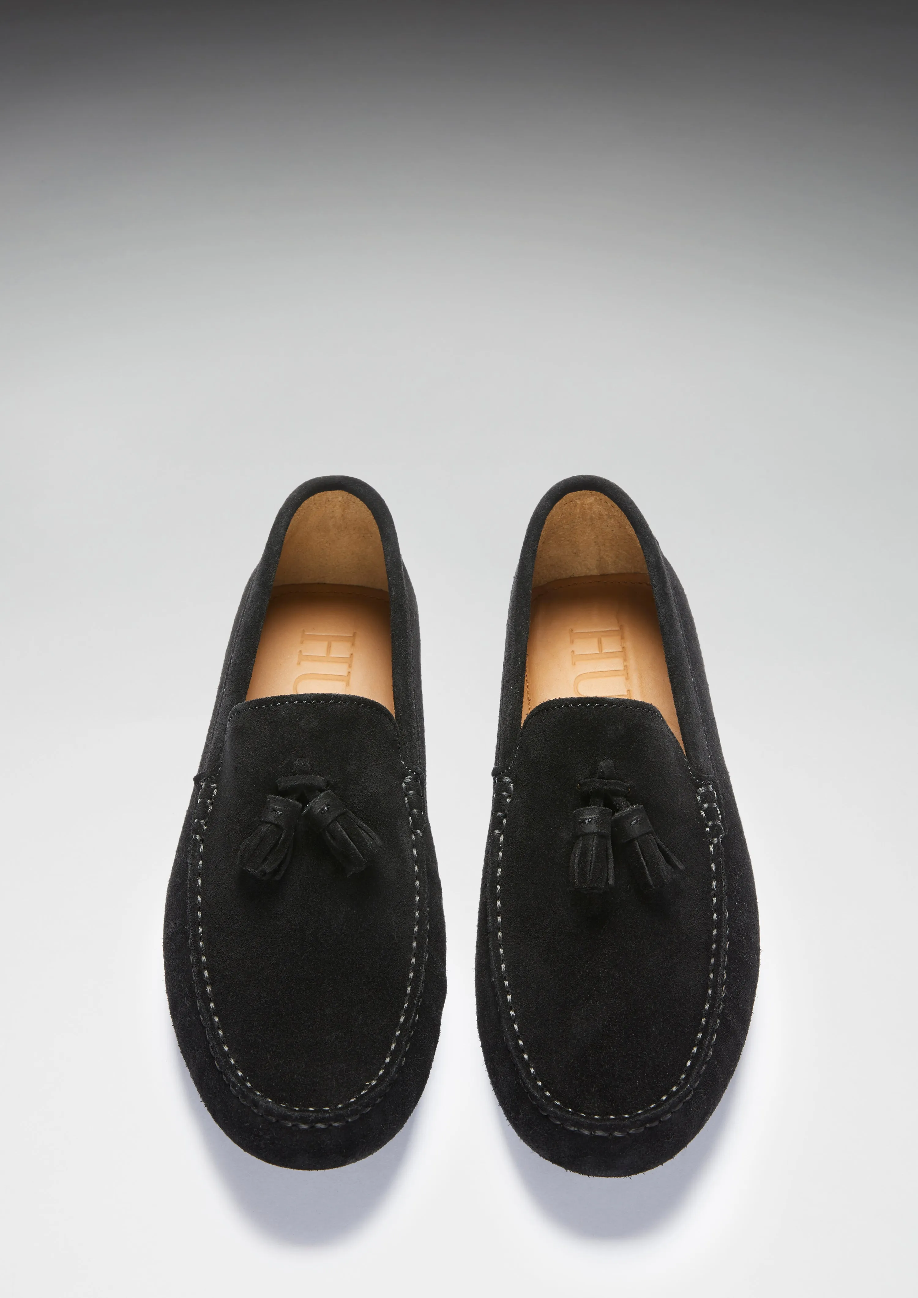 Tasselled Driving Loafers, black suede Shop Street Everyday Function