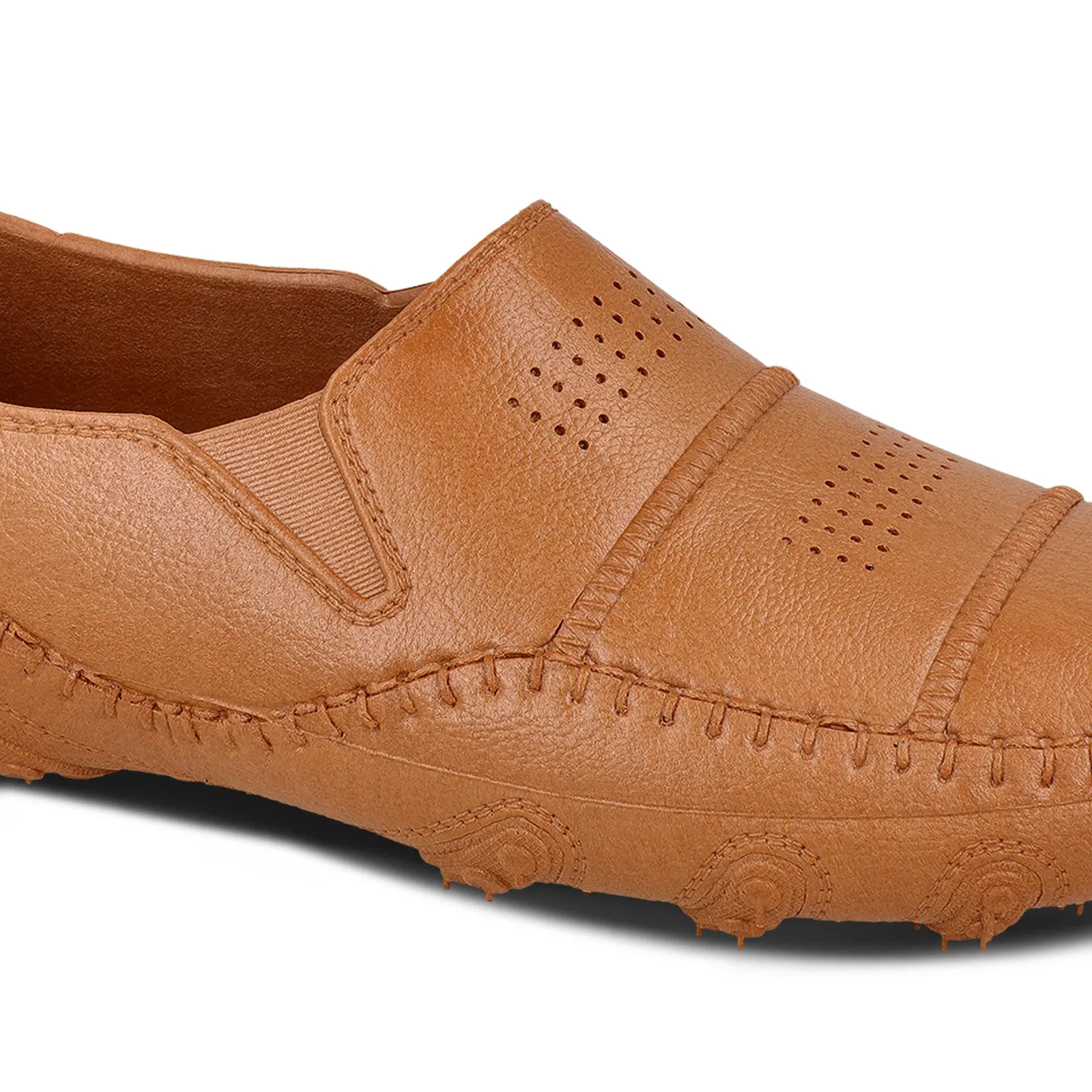 Men's Slip-On Rain Shoes - 12316 Tan Sleek Look