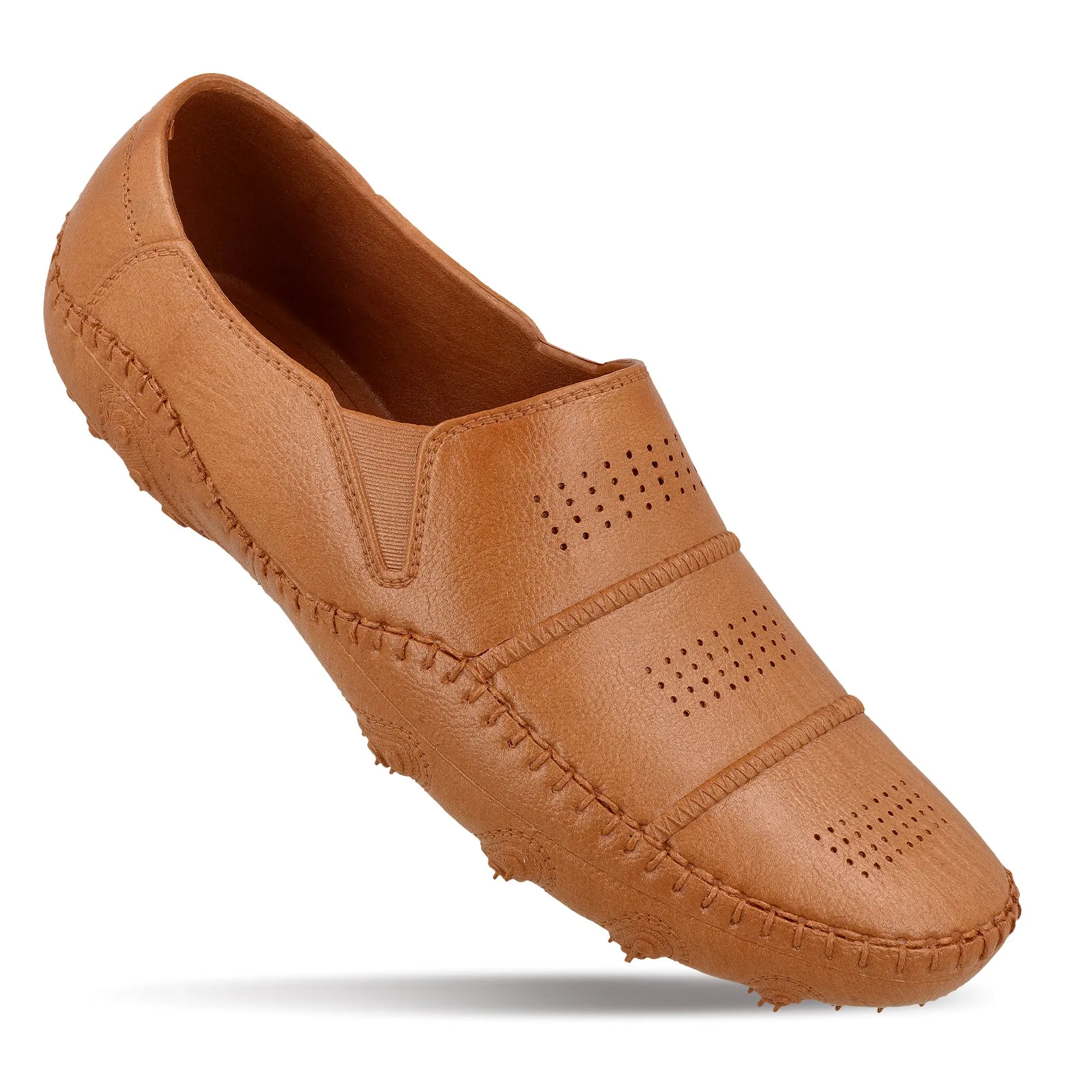 Quick Slip On Shoes Light Comfort Men's Slip-On Rain Shoes - 12316 Tan