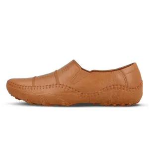 Men's Slip-On Rain Shoes - 12316 Tan Step In Slip Smart Casual