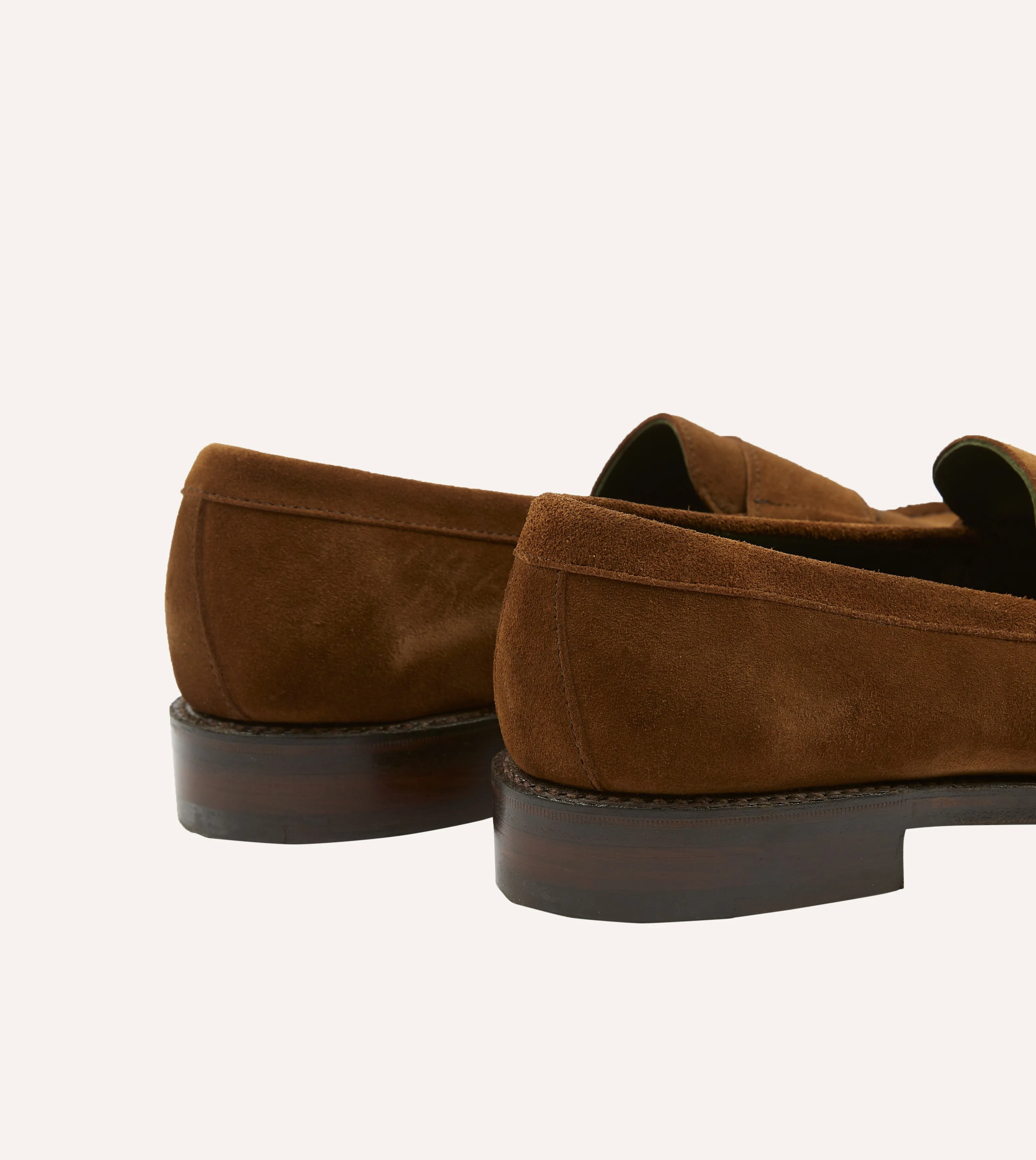 Snuff Suede Charles Goodyear Welted Penny Loafer Comfort Midsole Elastic